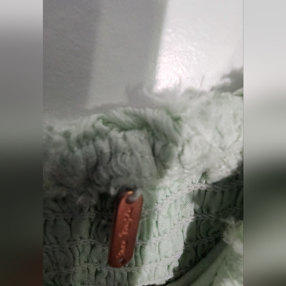 Free People Green Gown with Bishop Sleeves and Scoop Neck - Picture 3 of 3